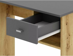 AKCIÓ Íróasztal tölgy artisan dekorban antracit asztallappal B-011 II. osztály