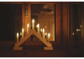 LED Karácsonyi gyertyatartó 7xLED/2xAA bézs