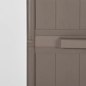 barna PP fahatású kerti tárolószekrény 65 x 45 x 172 cm