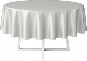 Abrosz Ezüst Egyszínű, Minta Nélküli Kerek Vastag Kör 140 cm