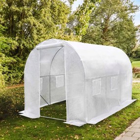 Kerti fóliasátor 2,5 x 4 m - fehér