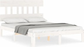 vidaXL fehér tömör fenyőfa ágy matrac nélkül 120 x 200 cm