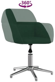 2 db sötétzöld szövet forgó étkezőszék