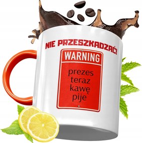 Narancssárga Bögre Elnöknek Ajándék fényképes nyomtatással