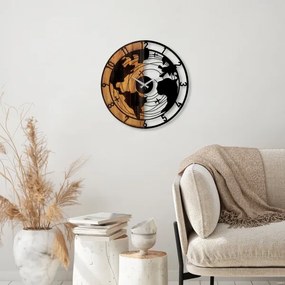 Fali óra 56 cm átmérő, 1xAA, fa/fém kivitel