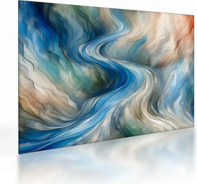 Üveg kép - Absztrakt áramlat (70x50 cm)