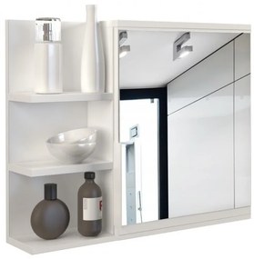 Adino II NEW fürdőszobai tükrös szekrény - Fehér