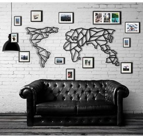 Map fém fali dekoráció, 60 x 130 cm