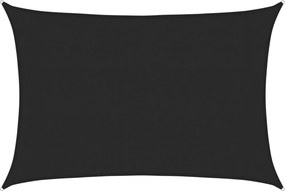 vidaXL fekete HDPE napvitorla 160 g/m² 3 x 4,5 m