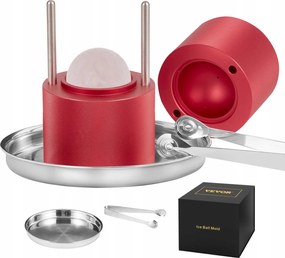 Prés Forma Jéggolyókhoz Piros 60 mm-es gömbök italokhoz és koktélokhoz