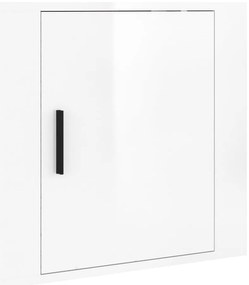 2 db magasfényű fehér fali éjjeliszekrény 50x30x47 cm