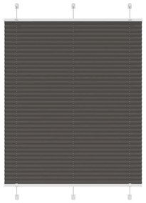 pliszírozott redőny fekete 105x150 cm szövetszélesség 104,4 cm