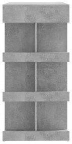 betonszürke szerelt fa bárasztal tárolópolccal 100x50x101,5 cm