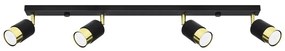 Sollux SL.1072 - Spotlámpa NERO 4xGU10/40W/230V fekete/arany
