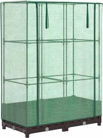 vidaXL rattan megjelenésű magaságyás melegháztakaróval 80x40x123 cm