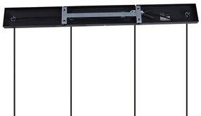 Modern függeszték lámpa fekete füstüveggel 4-lámpás - Dame