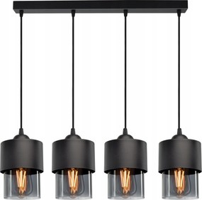 Függő lámpa Csillár lámpabúra Fém Üveg Grafit