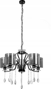 Függőlámpa Klasszikus Csillár Kristályok 5xE27