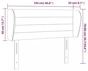 krémszínű szövet fejtámla 103x23x78/88 cm