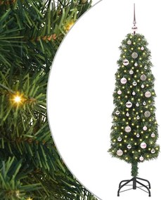 vidaXL Mű karácsonyfa 150 LED-del Zöld 150 cm PVC, acél és műanyag