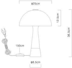 Globo 51570114 - PAULIN asztali lámpa 1xE27ILLU/40W/230V zöld