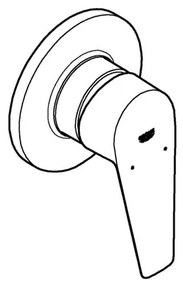 GROHE 29040001 - BAUEDGE zuhanycsaptelep, fényes króm