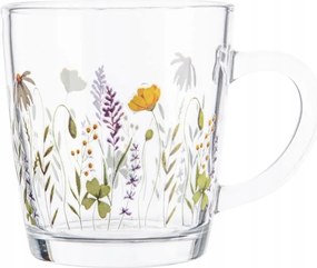 Üveg Bögre 350 ML Altom Rét Pohár Tea Kávé Tartóval 1 Db