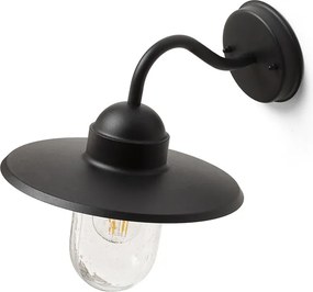 RENDL BEACON fali lámpa fekete strukturált üveg 230V LED E27 15W IP44