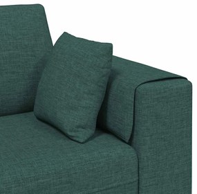 Szövet kanapé párnával Sötétzöld 208 cm szövet