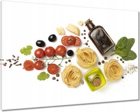 Vászonkép 100x70 Olaj Tészta sajt bazsalikom