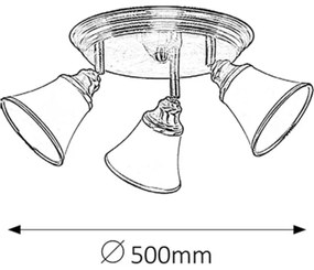 Rabalux 6548 - Spotlámpa GRANDO 3xE14/40W/230V