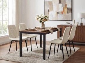 Krém étkezőszék LIBRA fekete lábakkal