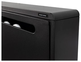 Fekete fém billenő ajtós függő cipőtartó Mario – Spinder Design