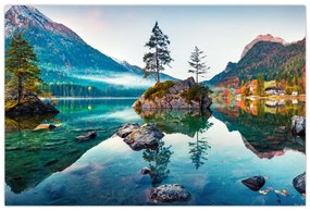 Kép - Lake Hintersee, Bajor - Alpok, Ausztria (90x60 cm)