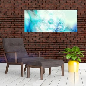 Kép - Merkaba türkiz háttérrel (120x50 cm)