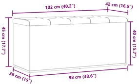 antik fa szerelt fa tárolópad 102x42x45 cm