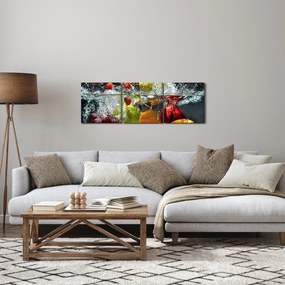 Kép - gyümölcs (órával) (90x30 cm)