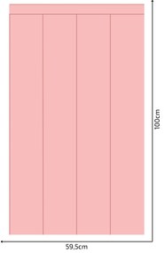PIPPER. Textil öntapadó tapéta - Egy téglalap - Candy rózsaszín színű Méret: 60cm, Szín: Kombináció