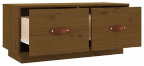 mézbarna tömör fenyőfa TV-szekrény 80 x 34 x 35 cm
