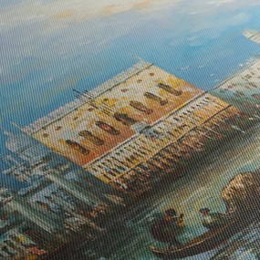 Kép - gondola Velencén áthaladva, olajfestmény (90x60 cm)