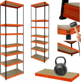 Tárolószekrény fém állvány Helios 270x45x45cm 7Px175kg Magas