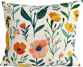 Pamut párnahuzat FLOVINA POLY 45x45 cm, színes