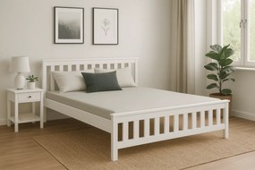 Ágy MAICA 90 x 200 cm, fehér Ágyrács: Lamellás ágyrács, Matrac: Coco Maxi 20 cm matrac