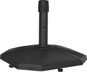 Outsunny 18 kg napernyő állvány 34/38/48 mm átmérőjű karóhoz, napernyő állvány kerthez, erkélyhez, cementtöltéssel, fekete | Aosom