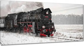 Vászonkép 115x55 Mozdony Ol49-59 Hó