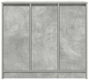 betonszürke szerelt fa tálalószekrény 85x34x76 cm