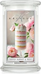 Chiffon Parfait & Peony Kringle Candle nagy gyertya két kanóccal (624g)