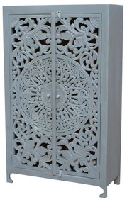 Világosszürke mangófa szekrény 165x40 cm Kalita – Støraa