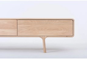 Fawn tömör tölgyfa TV állvány 3 fiókkal - Gazzda