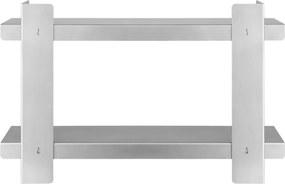 Ezüstszínű többszintes fém fali polc 70 cm Tivo – noo.ma